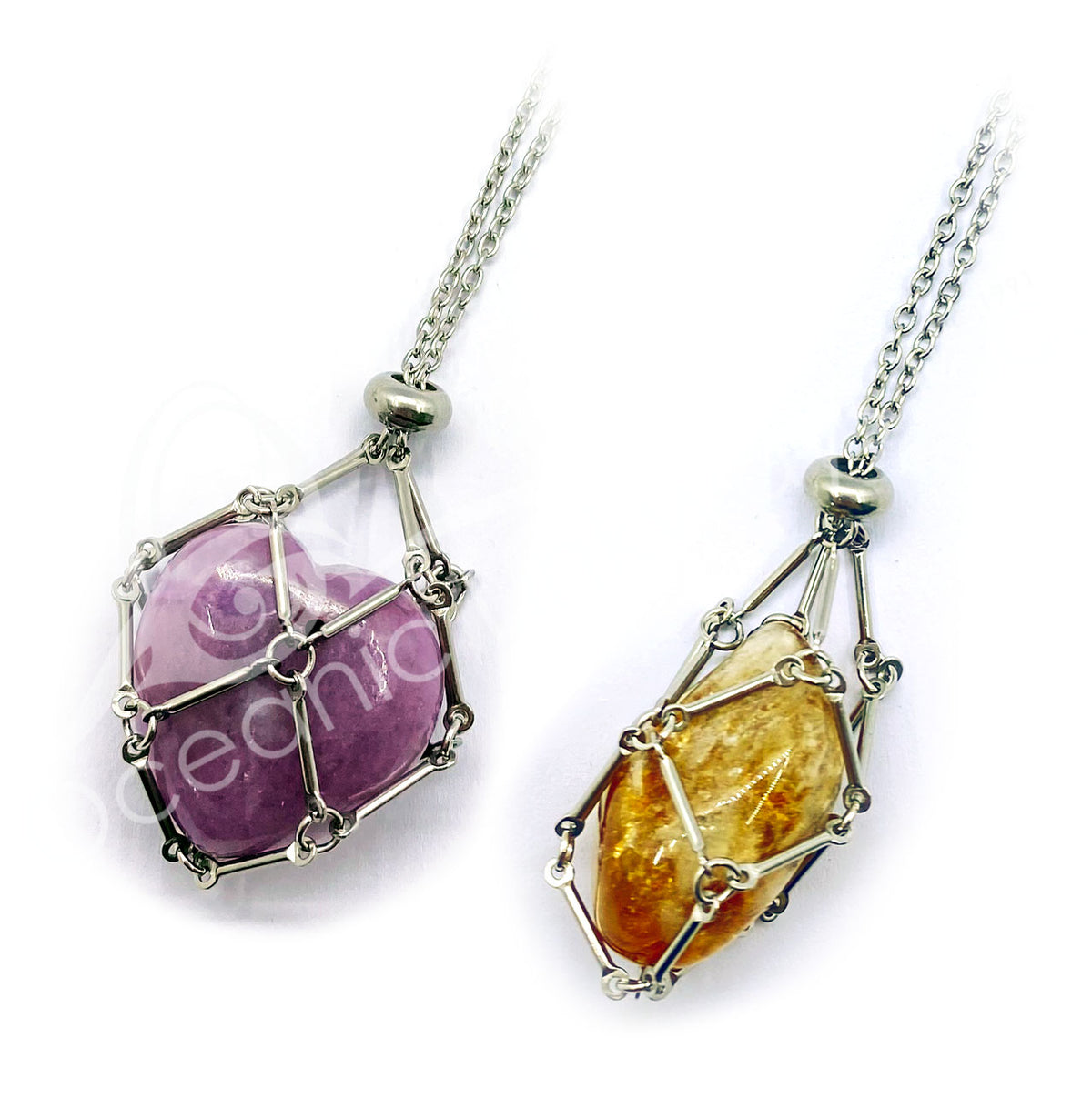 Stainless Steel Net Bag For Stone Pendant 24+2" Necklace
