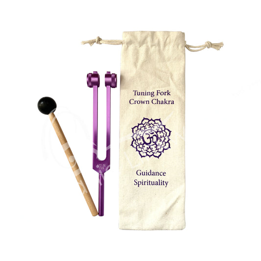 Crown Chakra Tuned Weighted Purple Tuning Fork