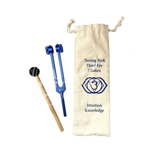 Third Eye Chakra Tuned Weighted Dark Blue Tuning Fork