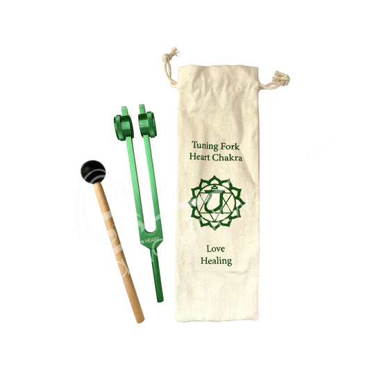 Heart Chakra Tuned Weighted Green Tuning Fork