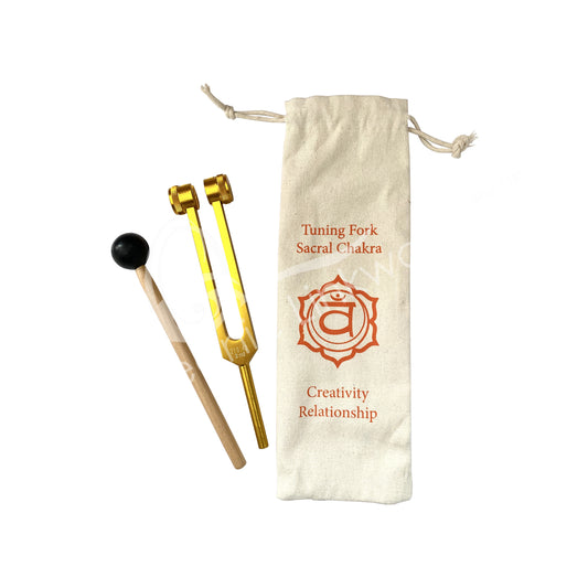 Sacral Chakra Tuned Weighted Orange Tuning Fork