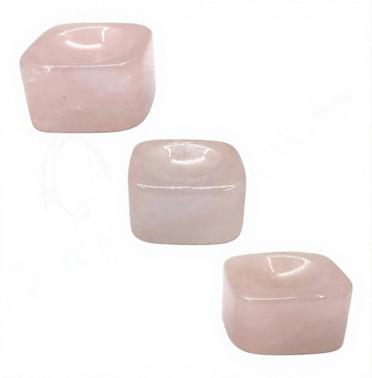 Rose Quartz Sphere Stand Square 1"