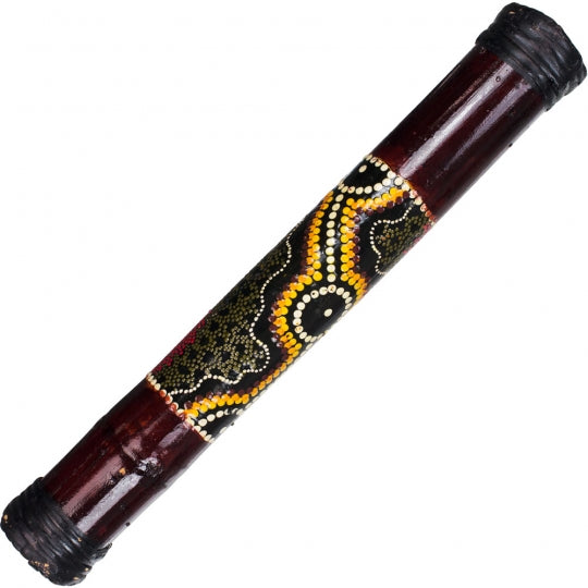 Brown Painted Bamboo Rainstick - Small