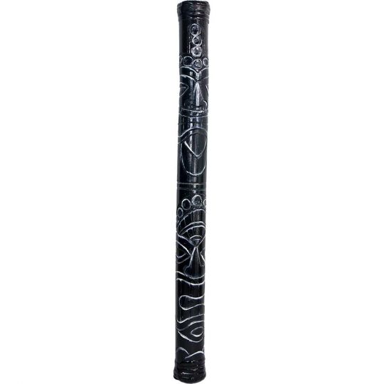 Black Tribal Bamboo Hand Carved Rainstick -  - Large