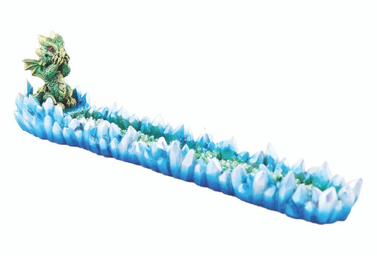Playful Green Dragon Incense Burner 10.5 Inch - Incense Holder