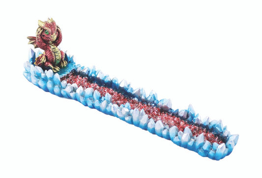 Playful Red Dragon Incense Burner 10.5 Inch - Incense Holder