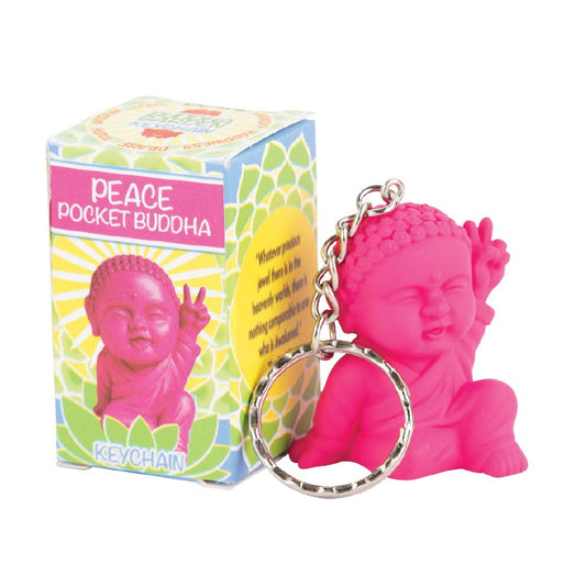 PEACE BUDDHA POCKET KEYCHAIN