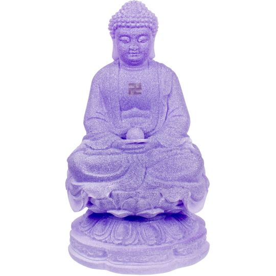 Meditating Buddha Purple Frosted Acrylic Feng Shui Figurines
