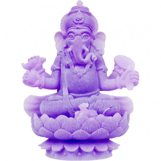 Sitting Ganesha Purple Frosted Acrylic Feng Shui Figurines