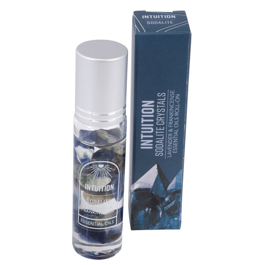 Intuition Gemstone Roll On Essential Oil With Sodalite, Lavender, Frankincense