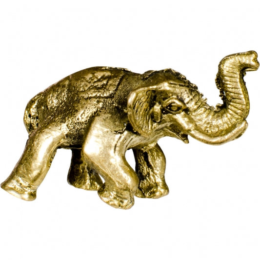 Mini Brass Figurine Elephant Trunk Up