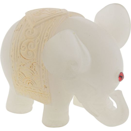 Elephant White Feng Shui Polyresin Figurine