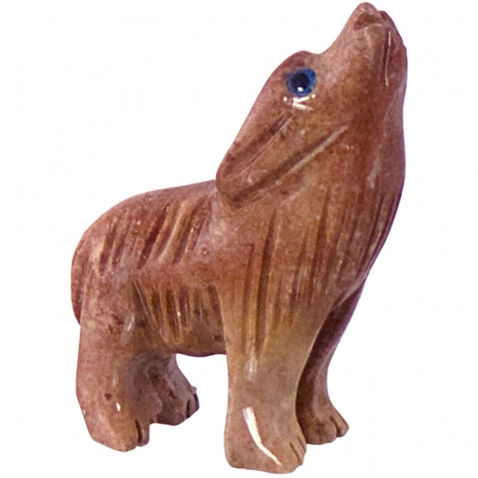 Wolf Dolomite Spirit Animal 1.25-inch - Peru