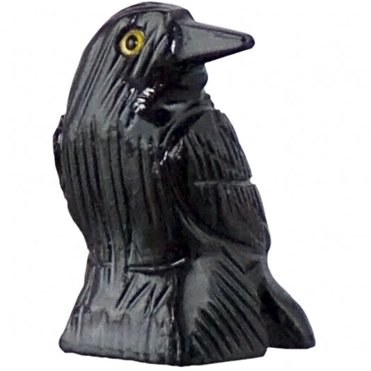 Black Onyx Raven Spirit Animal 1.5x1.25"
