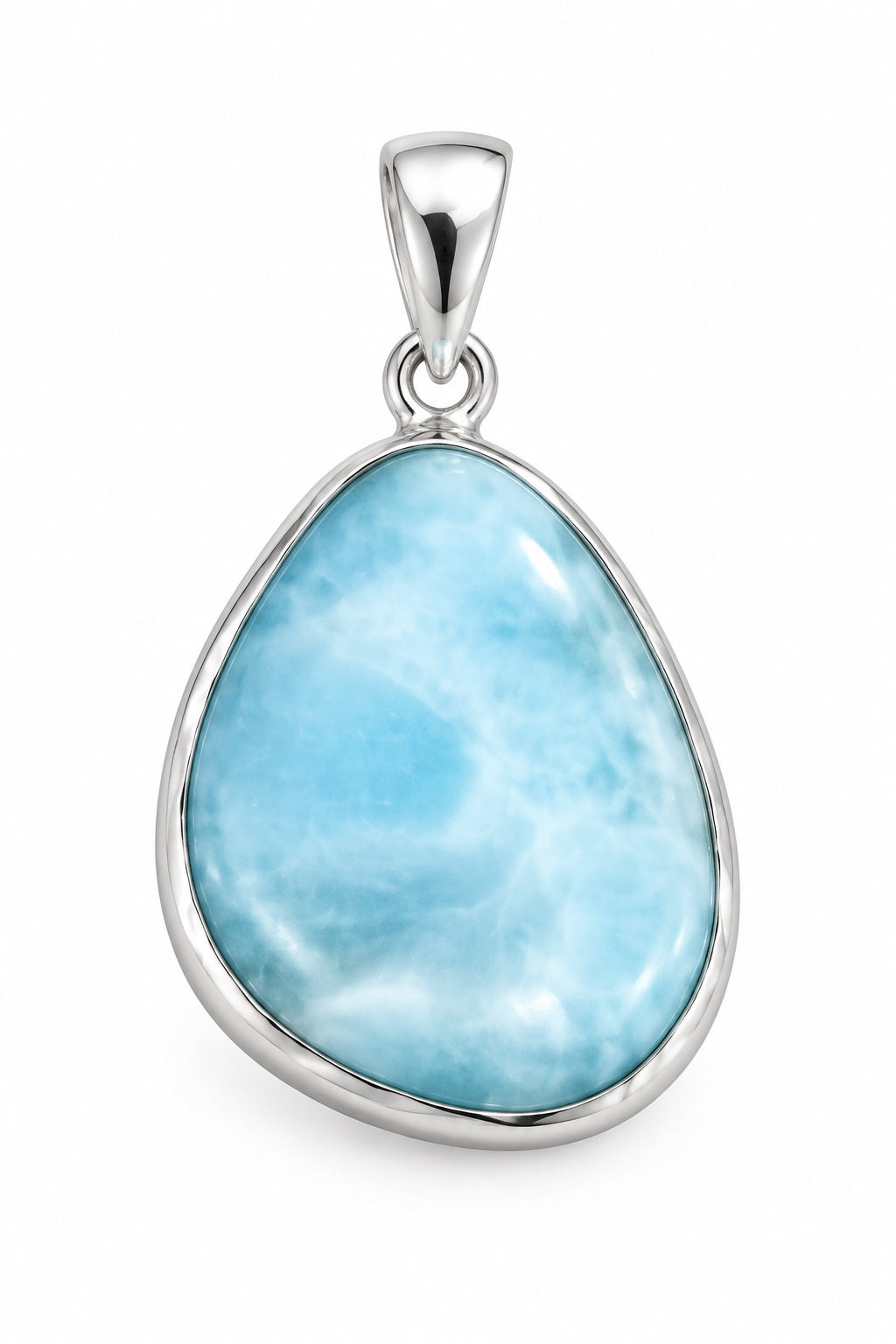 Larimar Cab Sterling Silver Pendant