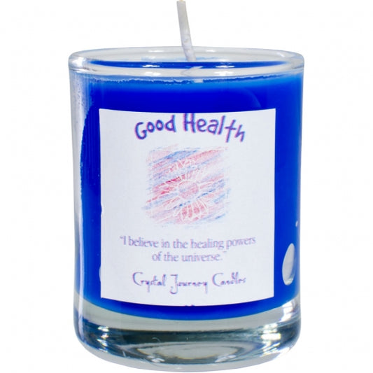 Good Health Soy Herbal Filled Votive Candle in Glass Holder
