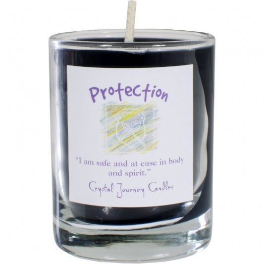 Protection Soy Herbal Filled Votive Candle in Glass Holder