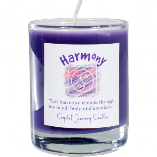 Harmony Soy Herbal Filled Votive Candle in Glass Holder