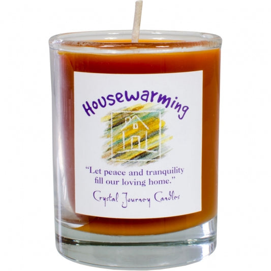 House Warming Soy Herbal Filled Votive Candle in Glass Holder