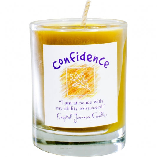 Confidence Soy Herbal Filled Votive Candle in Glass Holder