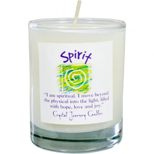 Spirit Soy Herbal Filled Votive Candle in Glass Holder