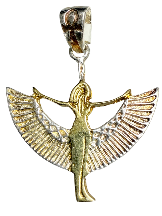 Isis Egyptian Goddess Sterling Silver Pendant