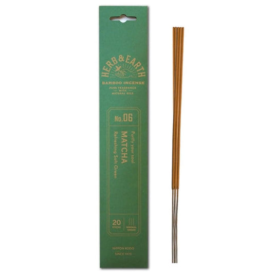 Herb & Earth Matcha Bamboo Incense Sticks 20 sticks