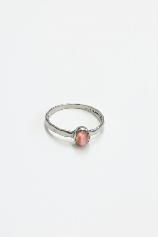 Spessartite Garnet Oval .925 Sterling Silver Ring Size 8