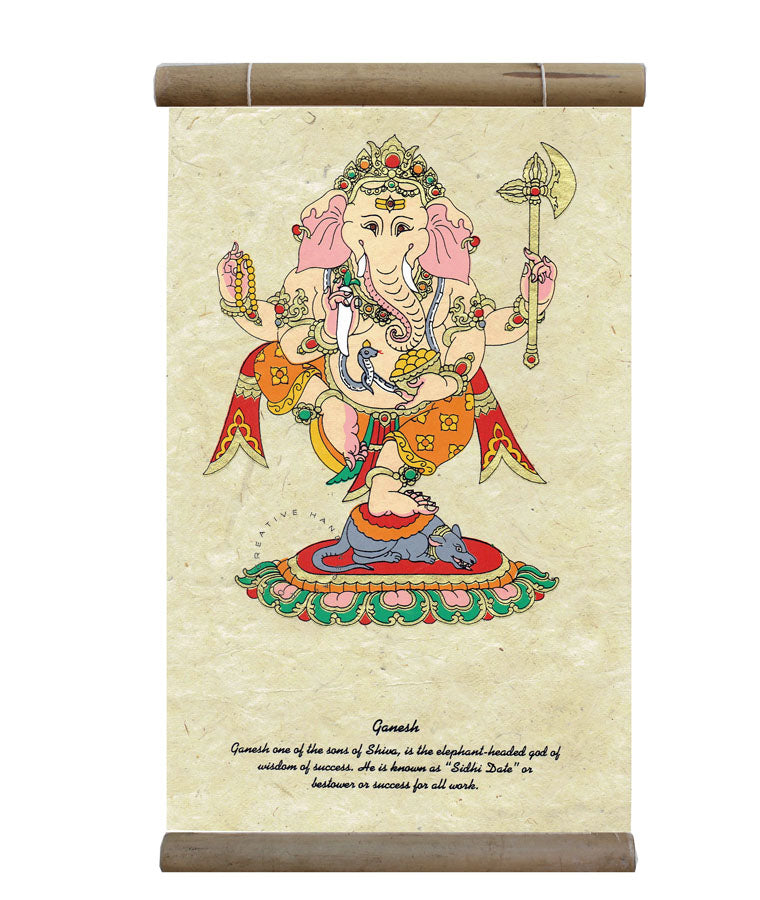 Lord Ganesha Lokta Paper Wall Hanging
