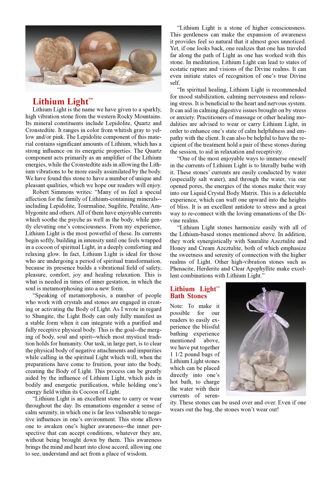 Lithium Light Raw Stones - Under 4 Grams