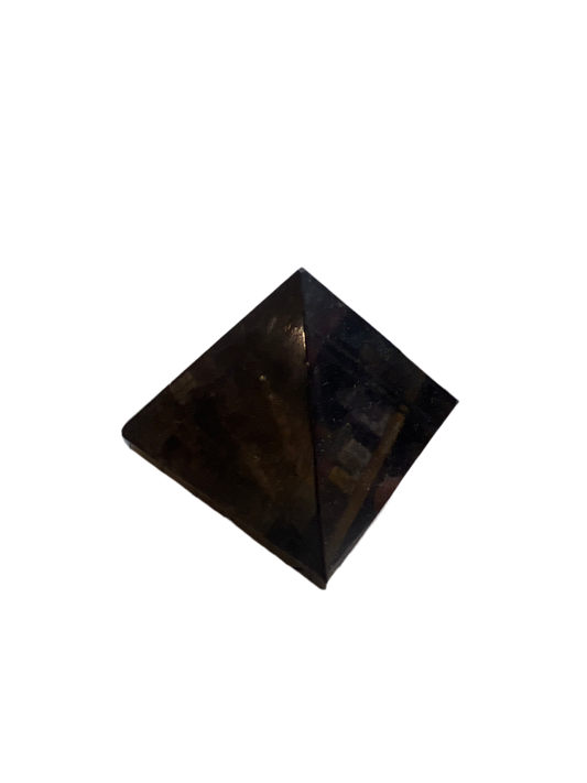 50MM Sungite Orgone Crystal - Pyramid Shaped