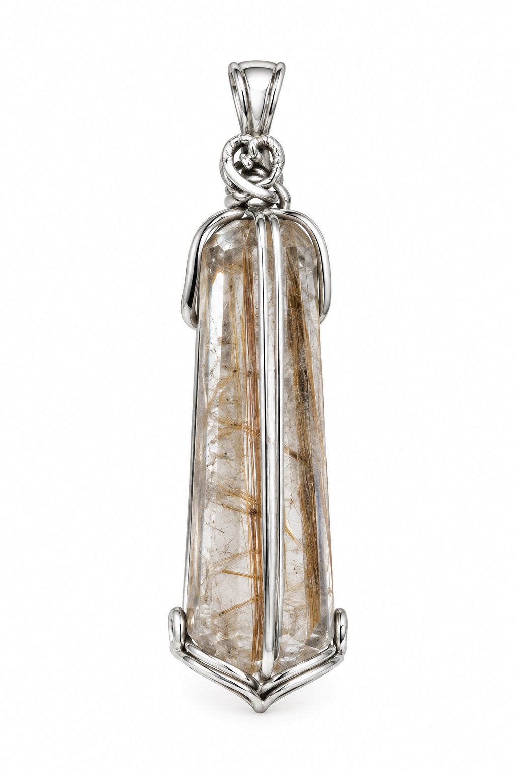 RUTILATED QUARTZ SS PENDANT