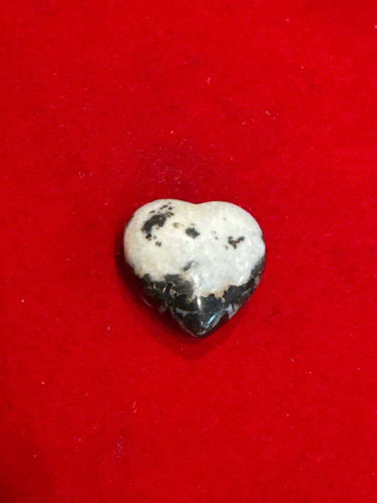 Zebra Jasper Heart Shaped 25mm Crystal