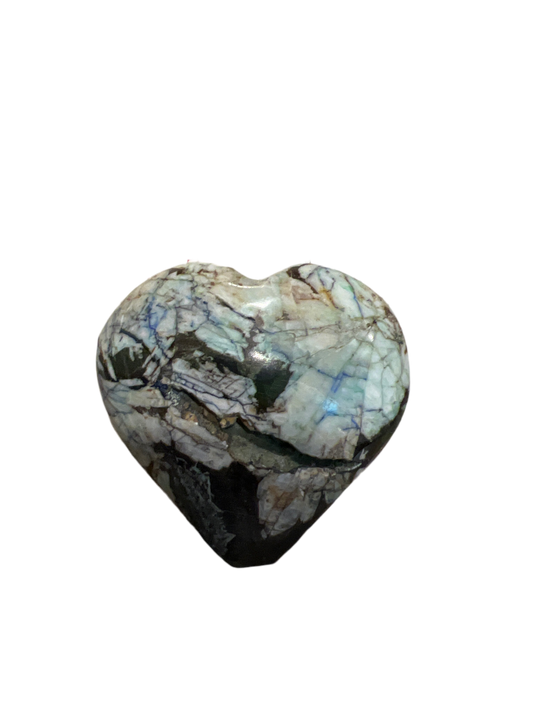 Azurite in Matrix Peru Crystal - Heart Shaped