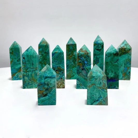 Chrysocolla Obelisk 3-4" - Peru
