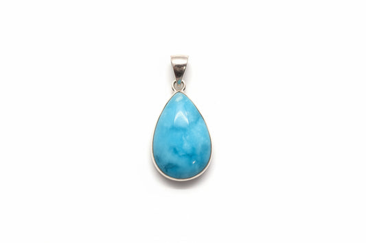 Smithsonite Sterling Silver Platinum Plated Pendant