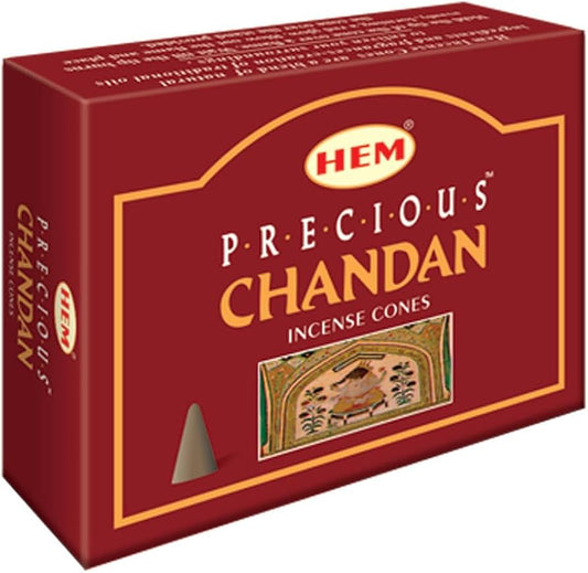 Hem Precious Chandan Traditional Incense Cones (10)