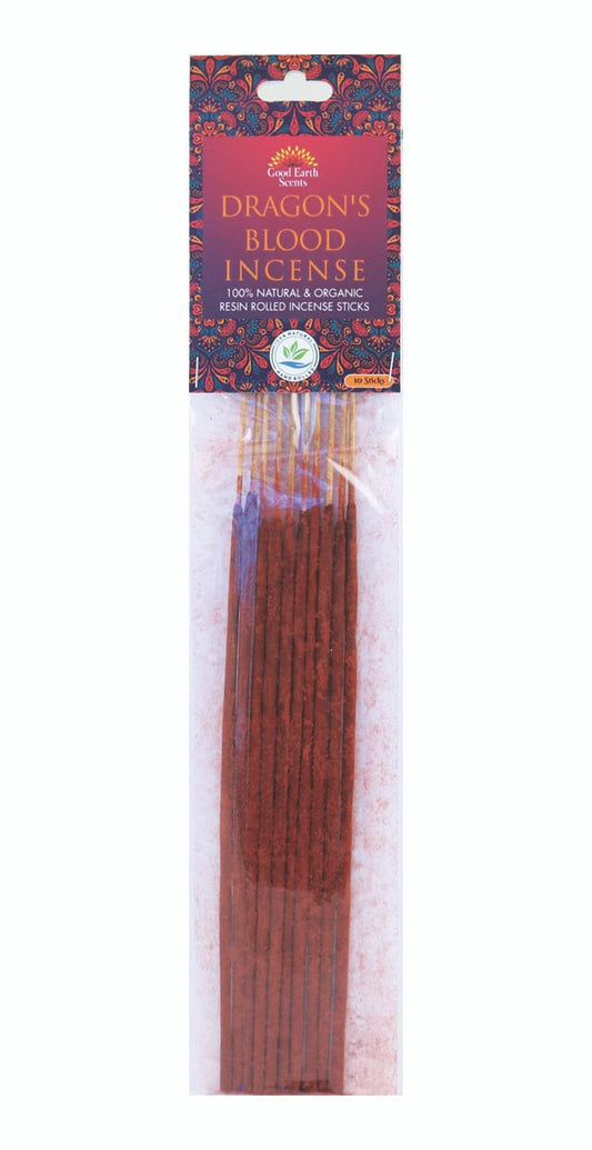 Dragon's Blood Organic Resin Rolled Incense Sticks (10) Soul Sticks