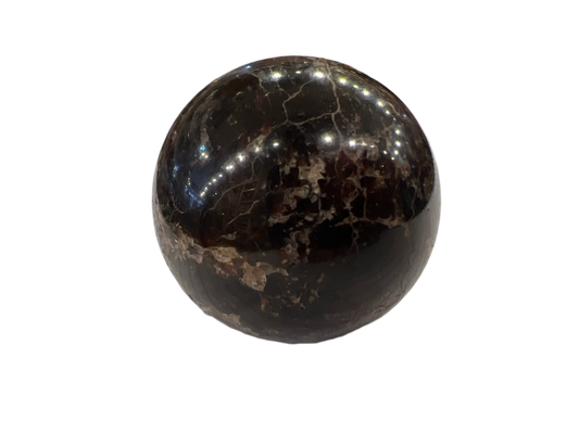Natural Red Garnet Crystal From India - Sphere Shape