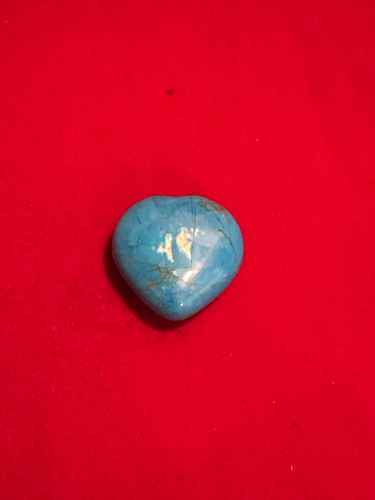 Blue Howlite Heart Shaped 30mm Crystal