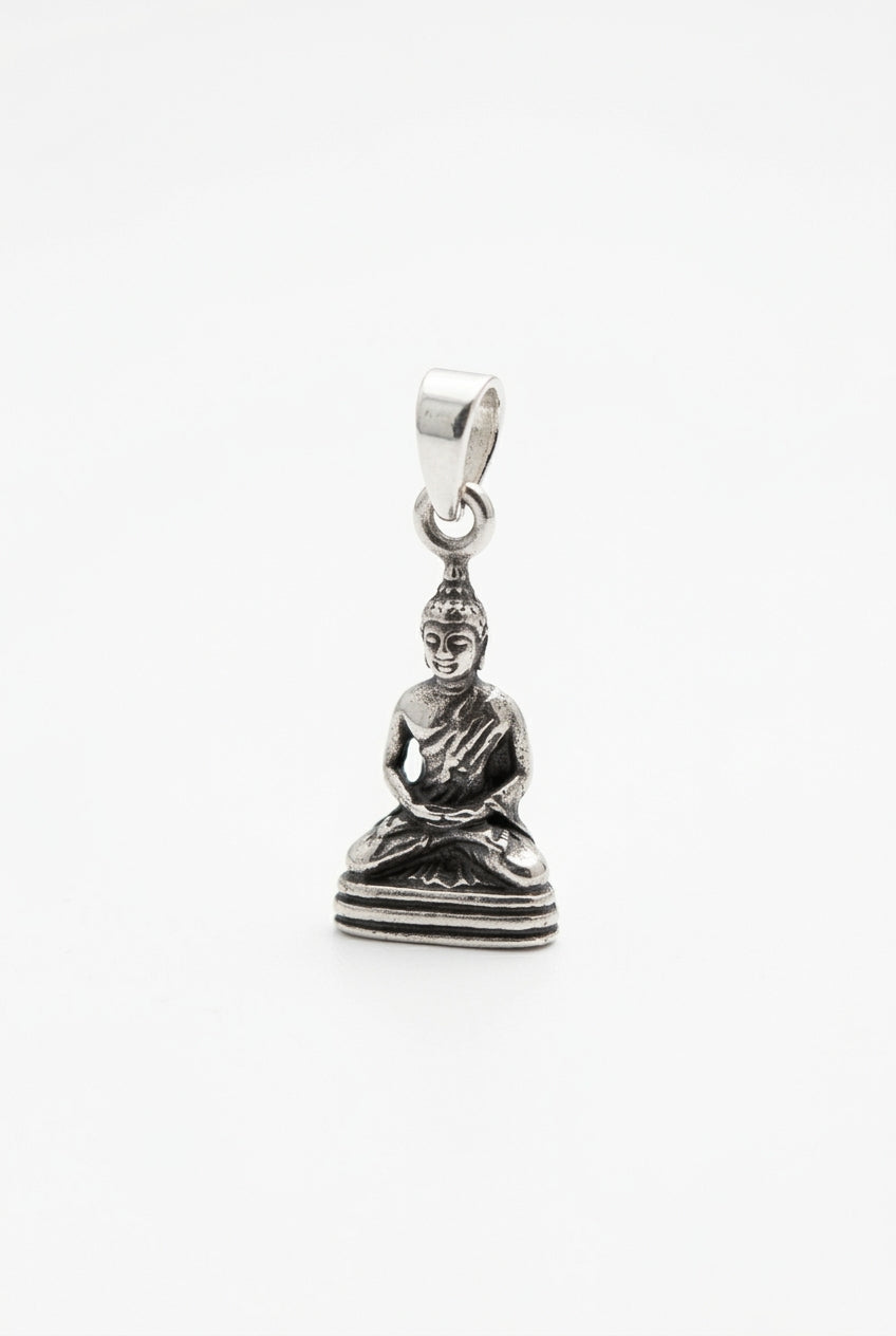 Buddha Sterling Silver Pendant at Namaste Bookshop near Union Square, NYC