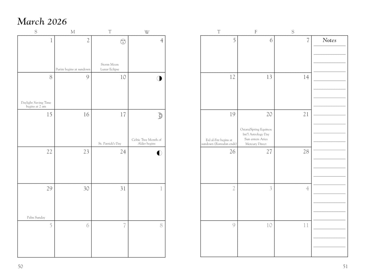 Llewellyn's 2026 Witches' Datebook