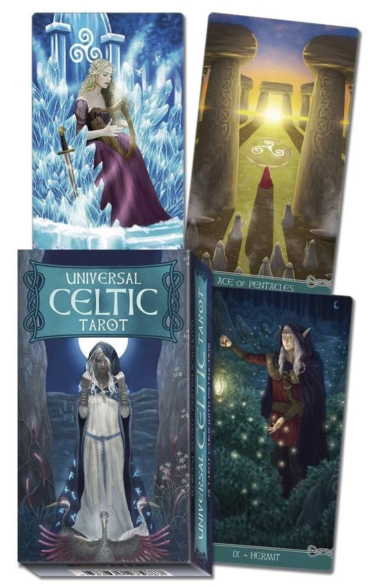 Universal Celtic Tarot by Floreana Nativo – evocative tarot deck rooted in Celtic lore with symbolic and cultural imagery.
