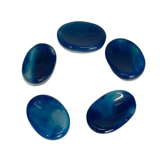 Blue Onyx Worry Stone - 1.5-1.75" India