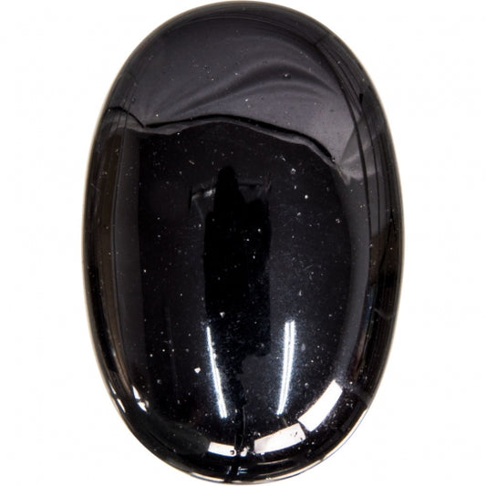 Black Obsidian Palm Stone 30x45x15mm