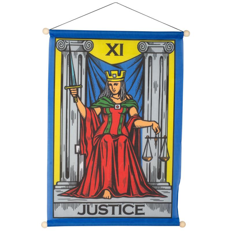 JUSTICE TAROT BANNER 12x18"