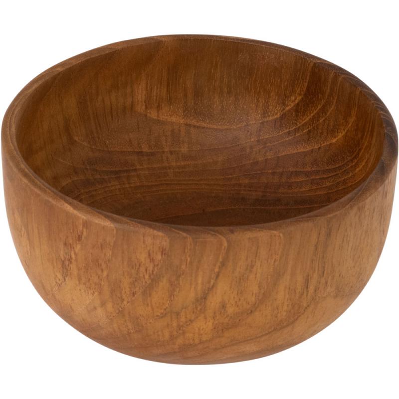 TEAK WOOD BOWL 4.5" D x 2.25" H