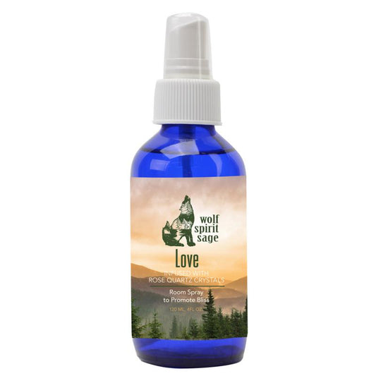 BLESSED LOVE SPRAY Infused With Rose Quartz- Wolf Spirit Sage