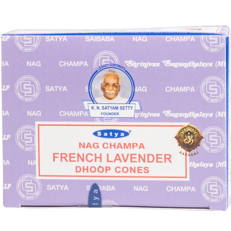 Satya French Lavender Dhoop Incense Cones (12)