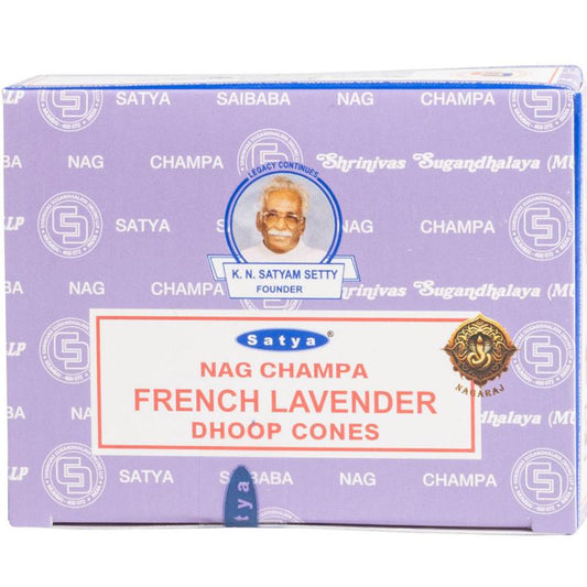 Satya French Lavender Dhoop Incense Cones (12)